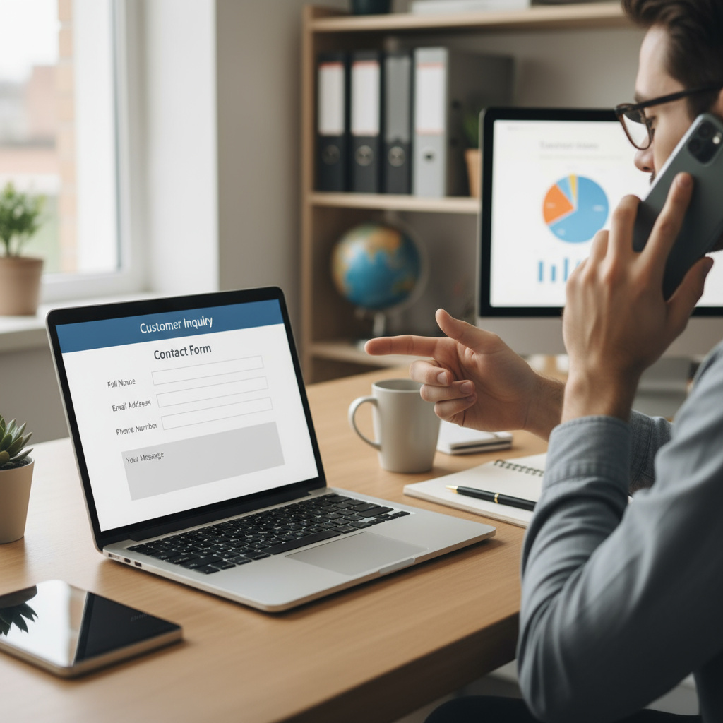 Kontaktaufnahme per Telefon und Formular
